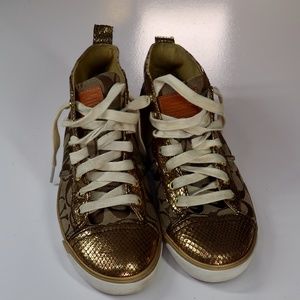 COACH INDIANA Snakeskin "C" Signature Logo Sneaker
